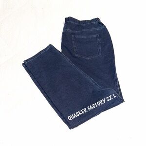 Quacker Factory Dark Blue Denim Jeans EUC SZ L